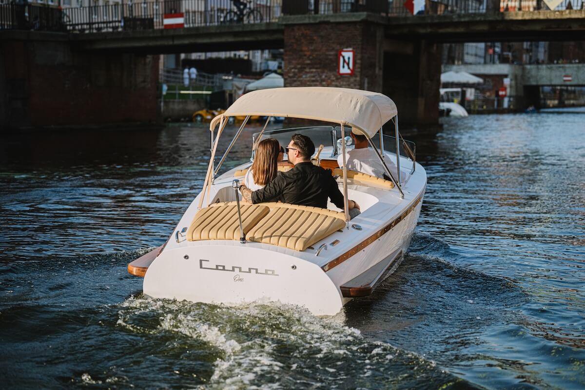 electric boat, retro boat