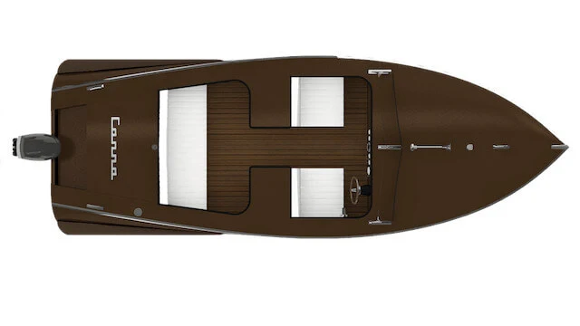 brown speed boat top