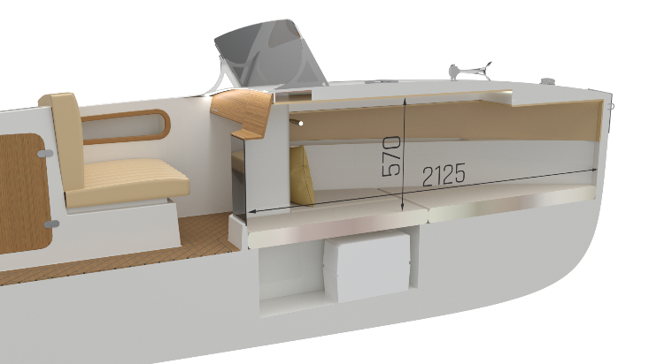 electric boat, cabin, canna one