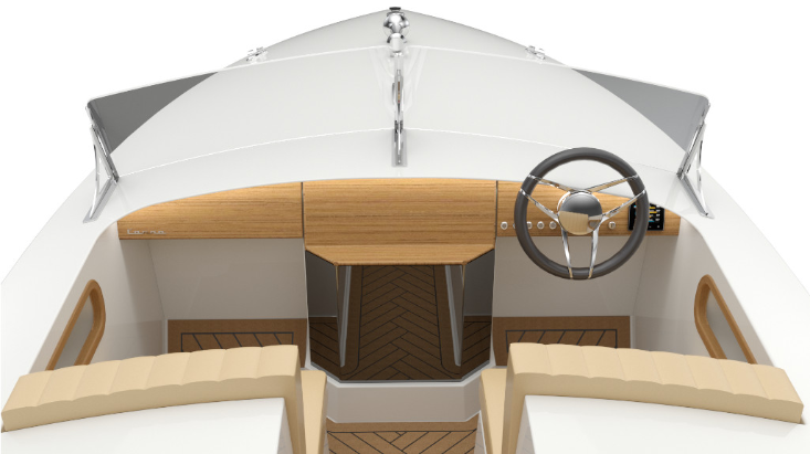 electric boat, cabin, canna one