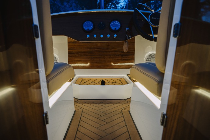 Electric boat with Ambient LED Light