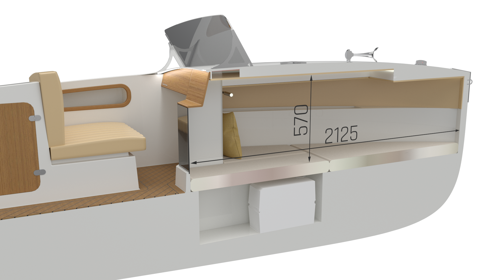 electric boat with cabin